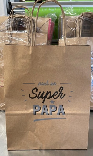 [61704040] SAC KRAFT  « SUPER PAPA »  120*310MM50PC