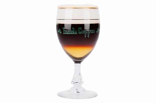 [60252147] COSY MOMENTS VERRE IRISH COFFEE "TREFLE" 24CL 7.4XH15CM