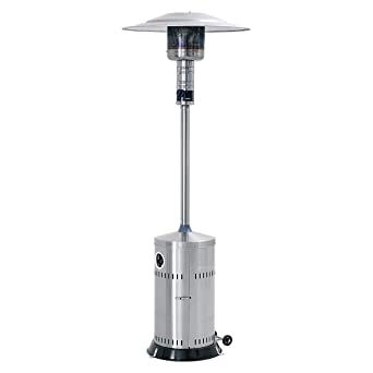 [57663363] CHAUFFE TERRASSE INOX GAZ 13,5KW 78X78XH222CM