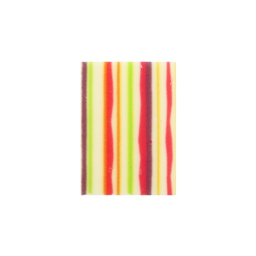 [08071266] + 2032525 PLAQUETTE CHOCOLAT BLANC LIGNE DE COULEURS 3.5X2,5CM 315 PCES
