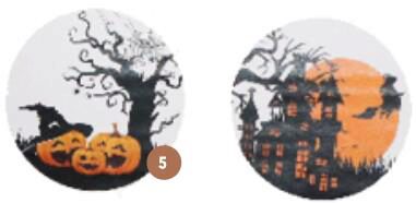 [60700565] HALLOWEEN SCENE STICKER GM 63.5MM SHEET OF 12 PCS