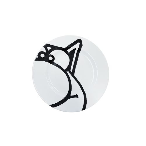 [60230919] LE CHAT ASSIETTE A DESSERT NOIR ET BLANC P. GELUCK