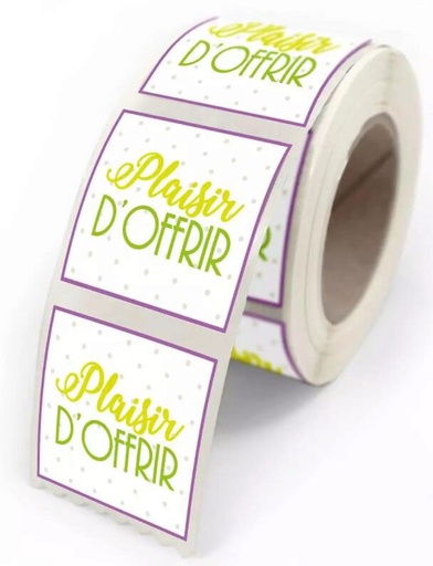 [70407643] FANCY STICKER LABELS THE JOY OF GIVING ROLL OF 500