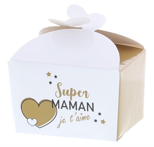[60100476] BOÎTE PAPILLON 125GR."GOLDEN HEART" SUPER MAMAN 60X76XHT48MM