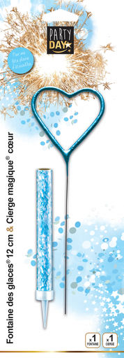[00067424] Dream Spark 12CM 50/55 SEC + Heart-Shaped Magic Sparkler Blue