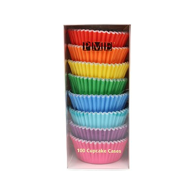 [00067896] CAISSETTES CUPCAKES ARC-EN-CIEL 100PCS