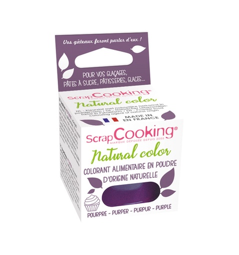 [08055659] SCRAPCOOKING COLORANT ALIMENTAIRE NATUREL POURPRE 10GR