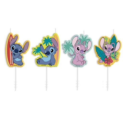 [00068013] STITCH BIRTHDAY CANDLES 4PCS