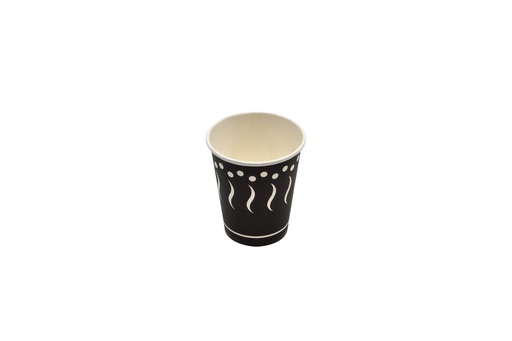 [00068066] GOBELET A CAFE CARTON NOIR 6oz 180ML PAQUET DE 50PCS