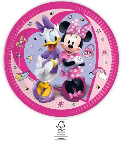 [00068341] MINNIE JUNIOR ASSIETTES EN PAPIER 23 CM 8pcs