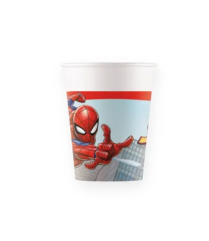 [00068361] SPIDERMAN CRIME FIGHT GOBELETS EN CARTON 200ML 8 pcs