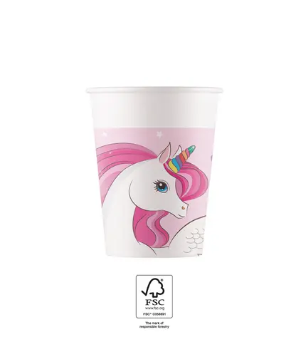 [00068409] UNICORN GOBELETS EN CARTON 200 ml 8 pcs