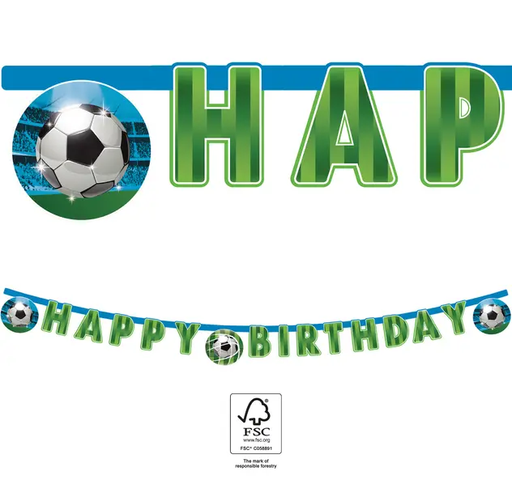 [00068422] SOCCER FANS FSC GUIRLANDE BIRTHDAY 1pc
