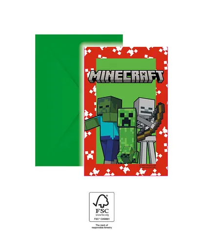 [00068434] MINECRAFT INVITATIONS ET ENV