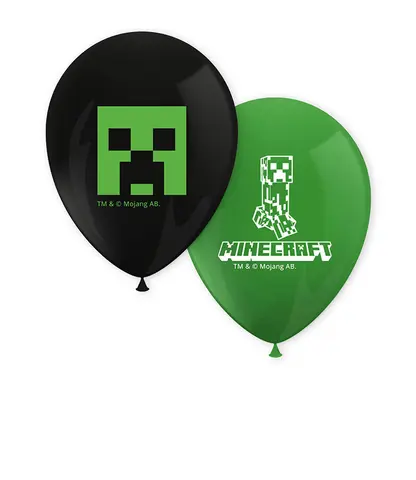 [00068435] MINECRAFT  BALLONS IMPRIMÉS - 8 PCS