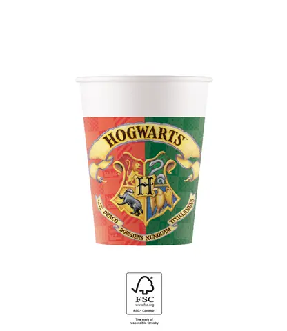 [00068437] HARRY POTTER GOBELETS EN CARTON 200ML 8pcs