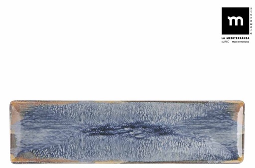 [00068503] AELIA MONACO PLATE 30X8CM BLUE/BEIGE STONEWARE - AE25014