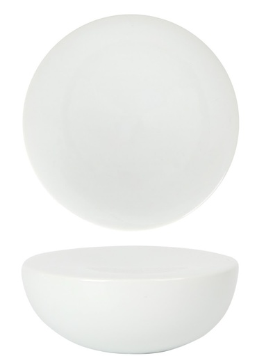[00068525] STRADE JADE ASSIETTE 1/2 SPHERE PLATE PORCELAINE BLANCHE