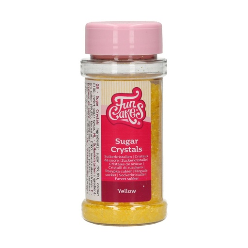 [00068814] FunCakes Fine Sugar Crystals Yellow 80g
