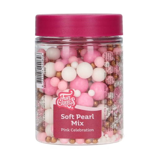 [00068845] FunCakes SUGAR DECORATION MIX Pink Celebration 80g
