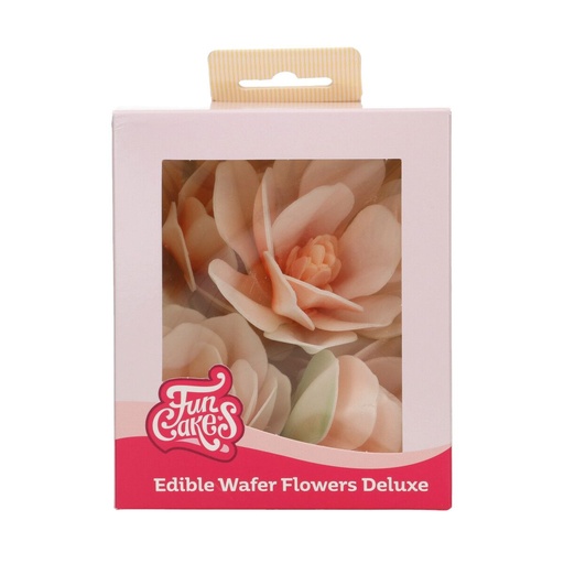 [00068862] FunCakes Wafer Flowers White Magnolia 6cm 6 pcs