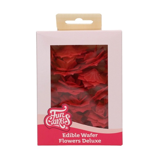[00068867] FunCakes fleurs azyme Rose Rosalia Rouge 4cm 15 pces