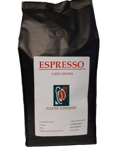 [01050339] KOFFIE CORDIER ESPRESSO KOFFIE **RODE** BONEN 1KG