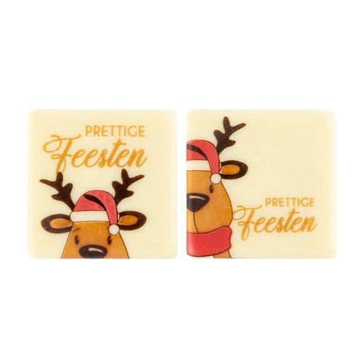 [00070352] 2015478 Plaatje Prettige feesten Eland 3,8x3,8 cm 120pcs ***OP/ORDER***