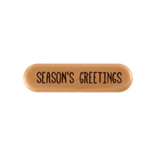 [00070353] 2015780 Plaatje Season's greetings 5,5x1,5 cm 160pcs ***OP/ORDER***