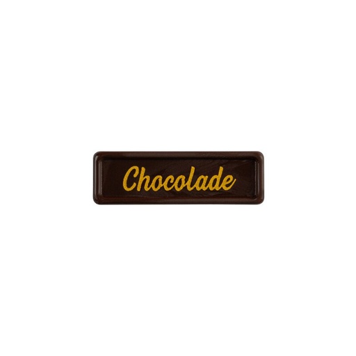 [00070355] 2002441 Plaatje Chocolade 3,8x1,2 cm 300pcs ***OP/ORDER***