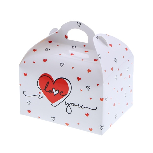 [00070665] SWEETBOX WITH HANDLE 250GR "LOVE" 10X8CM H11CM 48PCS