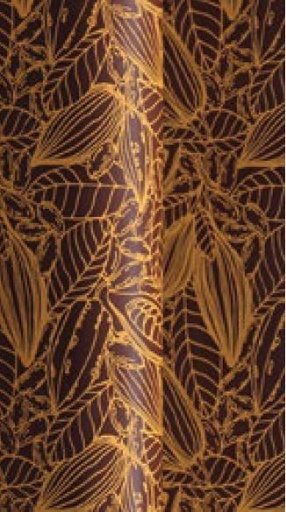 [00070767] 092110 PCB FEUILLE TRANSFERT CACAO DORE 265X125MM 20 PCES 
