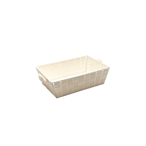 [60300110] PANIER RECTANGULAIRE EN JONC VANILLE 28CMX19CMXH/8CM