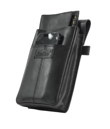 [00070839] PAVELINNI ACCESOIRE PORTE TERMINAL PAYEMENT- MINI TABLETTE MAXIMUM EPAISSEUR 3CM -  CUIR BUFFLE NOIR GLADIATOR  - 12.5X17X4CM  - DC07131ABL  