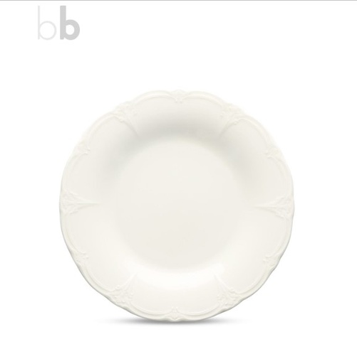[00070974] BONBISTRO RETRO PLATE 27CM IVORY PORCELAIN - 741082