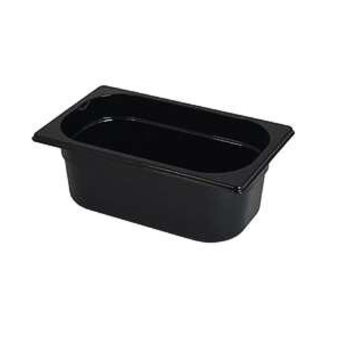 [00071080] BLACK POLY TUB GN1/4-H10CM-2.5L POLYPROPYLENE HACCP