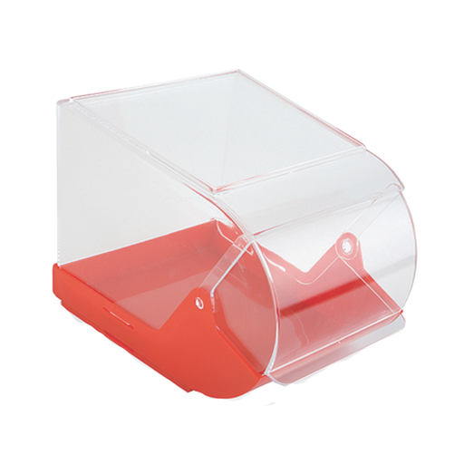 [00071093] BOITE PLASTIQUE A BONBONS SUPERPOSABLE ROUGE 23 X 14,5 CM HT 15CM
