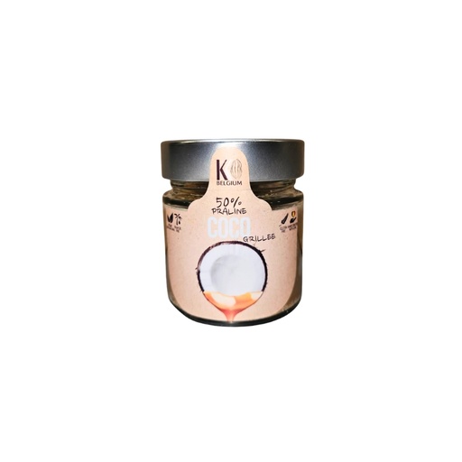 [00071150] KKO 50% GEROOSTERDE KOKOS PRALINE 200G