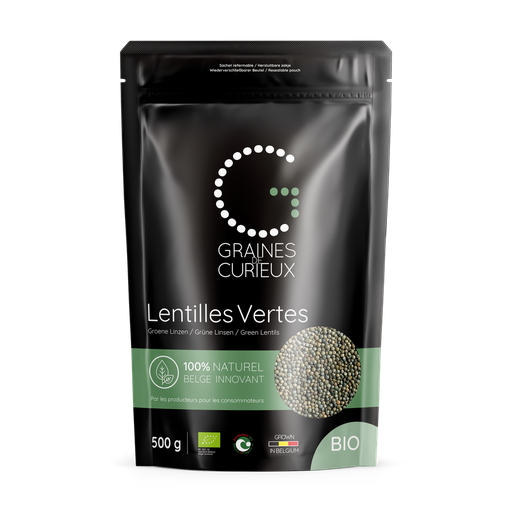 [00071609] ORGANIC GREEN LENTILS 500GR