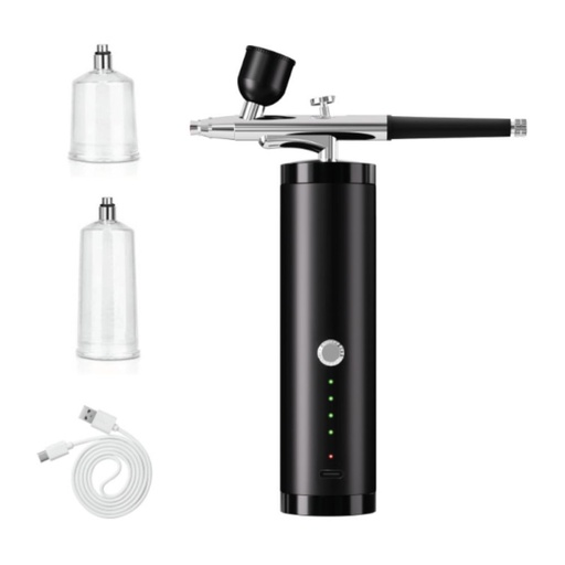 [00071654] DRAAGBARE AIRBRUSHSET MET COMPRESSOR EN 3 RESERVOIRS