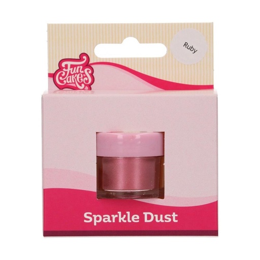 [70407253] FUNCAKES FOOD COLOURING RUBY GLITTER POWDER 3GR