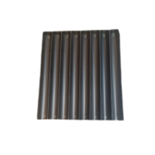 [00073242] ASSEMBLAGE 8 MOULES A BUCHETTE EN TOLE NOIRE 50x5CM 