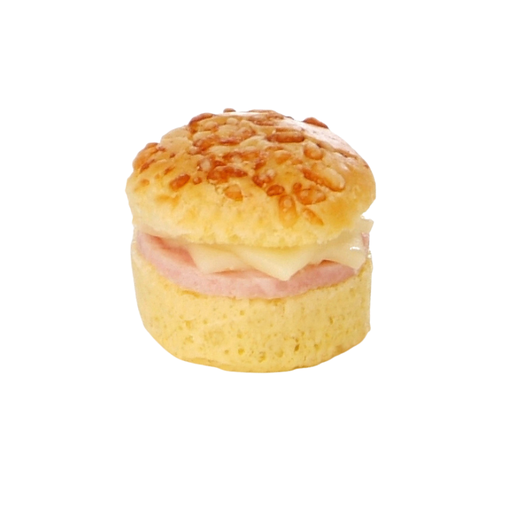 [00073903] ❄️BURGARD - MINI CROQUE-MONSIEUR 20ST: BRIOCHETTES GEGARNEERD MET EMMENTAL, HAM EN GESMELT KAAS PLATEAU VAN 20ST