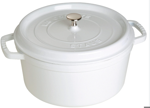 [00073921] STAUB COCOTTE RONDE BLANCHE 26CM  5.2L 