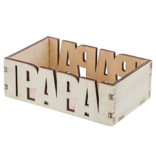 [00074086] WOODEN CRATE "DAD" 133 X 83MM H44MM