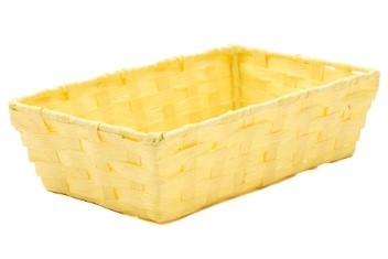[00074109] YELLOW KRAFT SQUARE BASKET 23x14CM H8CM