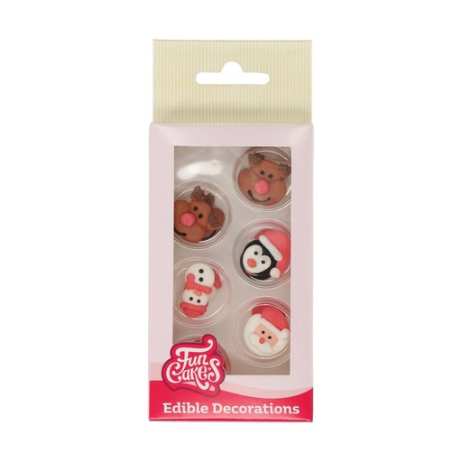 [00074443] Funcakes suiker kerstdecoraties, 12 stuks