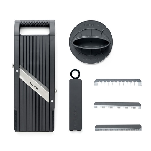 [00074527] GLOBAL JAPANSE MANDOLINE 95 MM 3 MESSEN + VINGERBESCHERMERS 