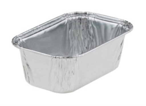 [00074661] MINI ALUMINIUM SCHAALTJE 129 x 86MM DOOS VAN 100 STUKS DIEPTE 38MM 250ML