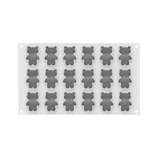 [00074768] SILIKOMART TEDDY BEAR XS 20 SILICONENVORM N.18 50 x 36MM H21MM